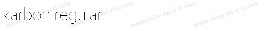 karbon regular 字体字体转换